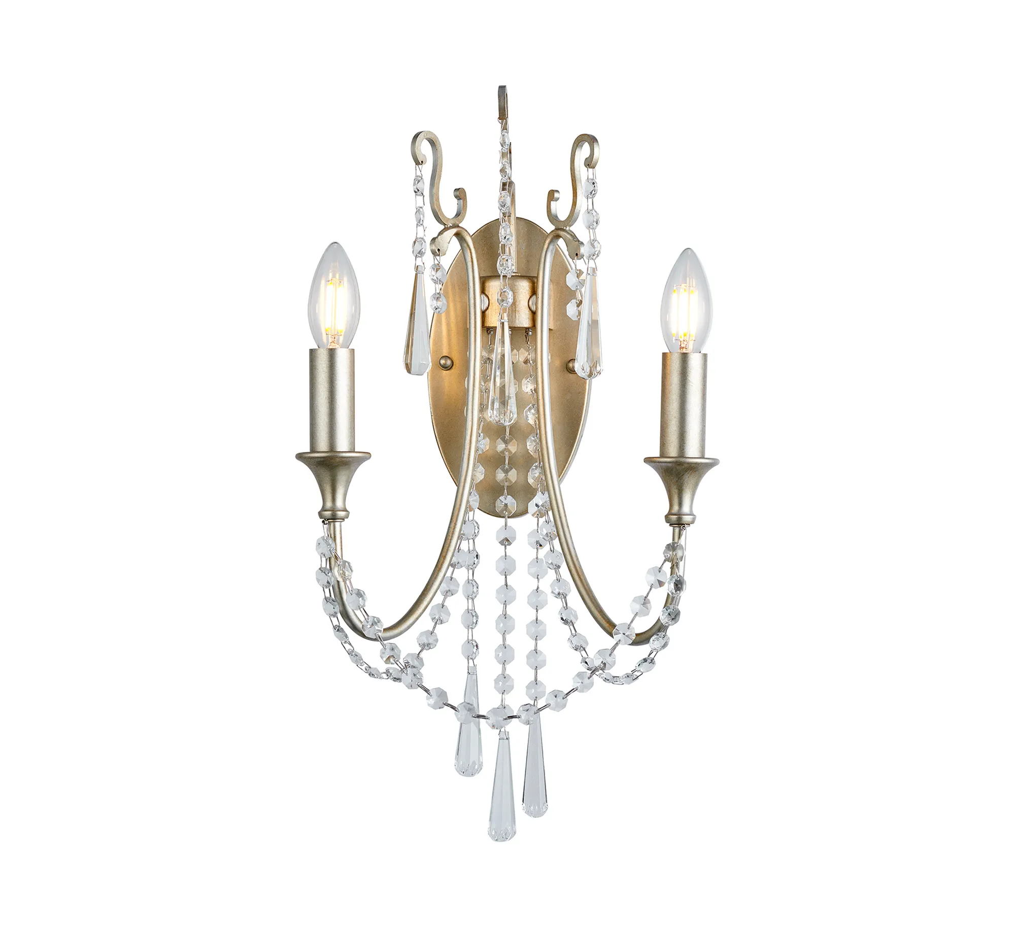 Celine Crystal Wall Lights Diyas Armed Wall Lights